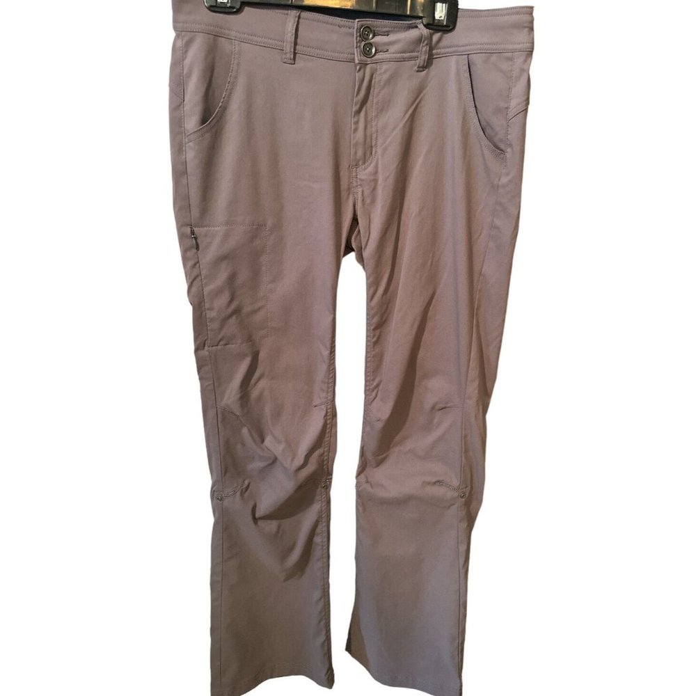 Prana Women’s Hiking Roll up/Snap Pants W Stretch ‎ Gray Size 12 Excellent